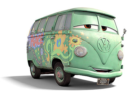 Volkswagen Type 2 in Pixar Movie Cars Volkswagen Type 2 called Fillmore
